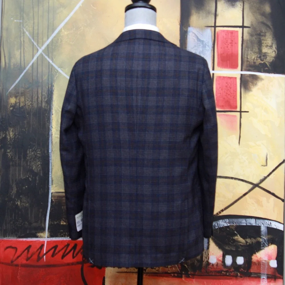 46R JOS A BANK‎ 1905 Men's Blazer SportCoat Jacket Check Wool C080680